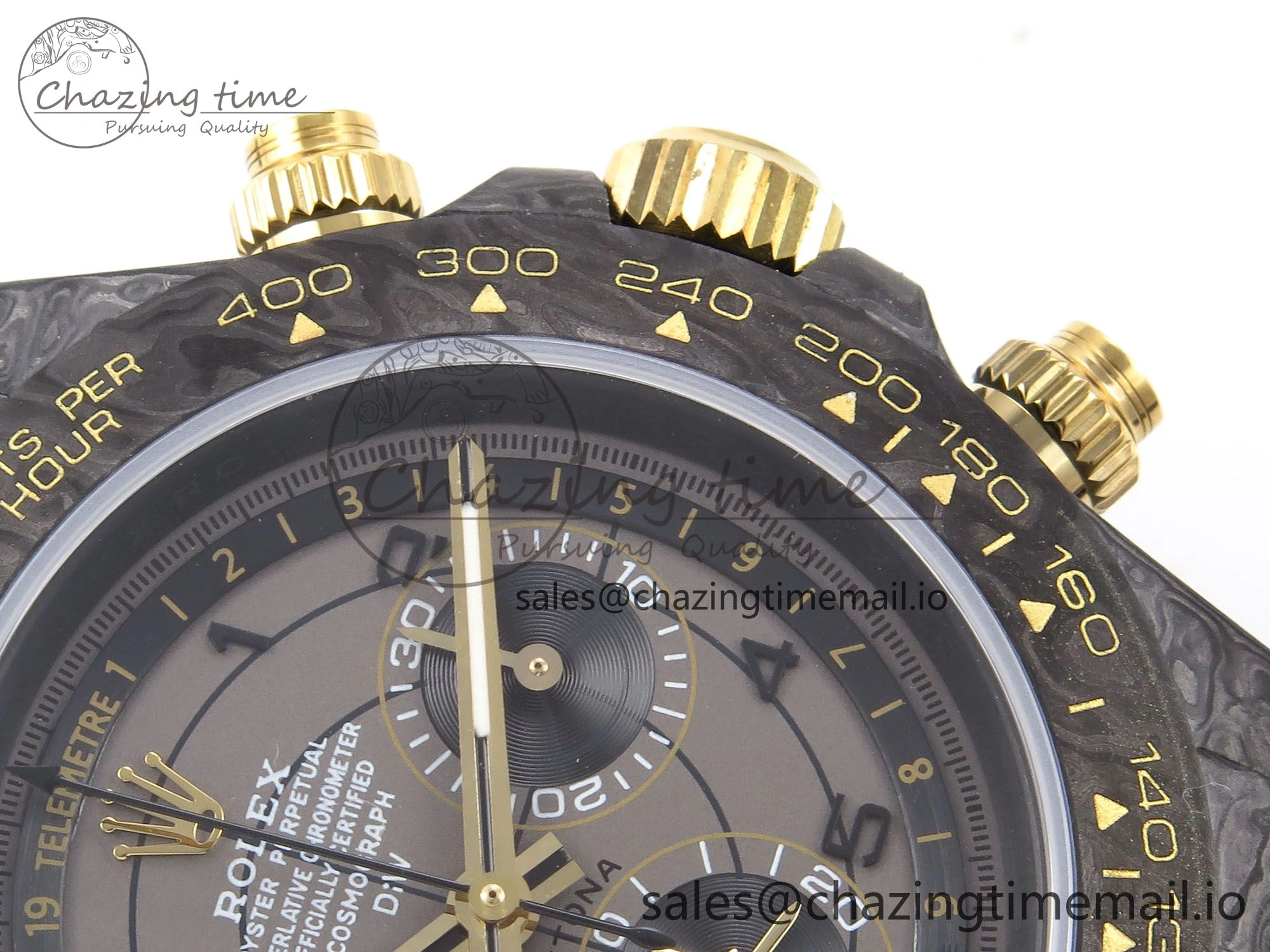 Daytona DIW “AVIA GREY” Carbon DIWF 1:1 Best Edition Gray Yellow Dial on Black Nylon Strap SH4130