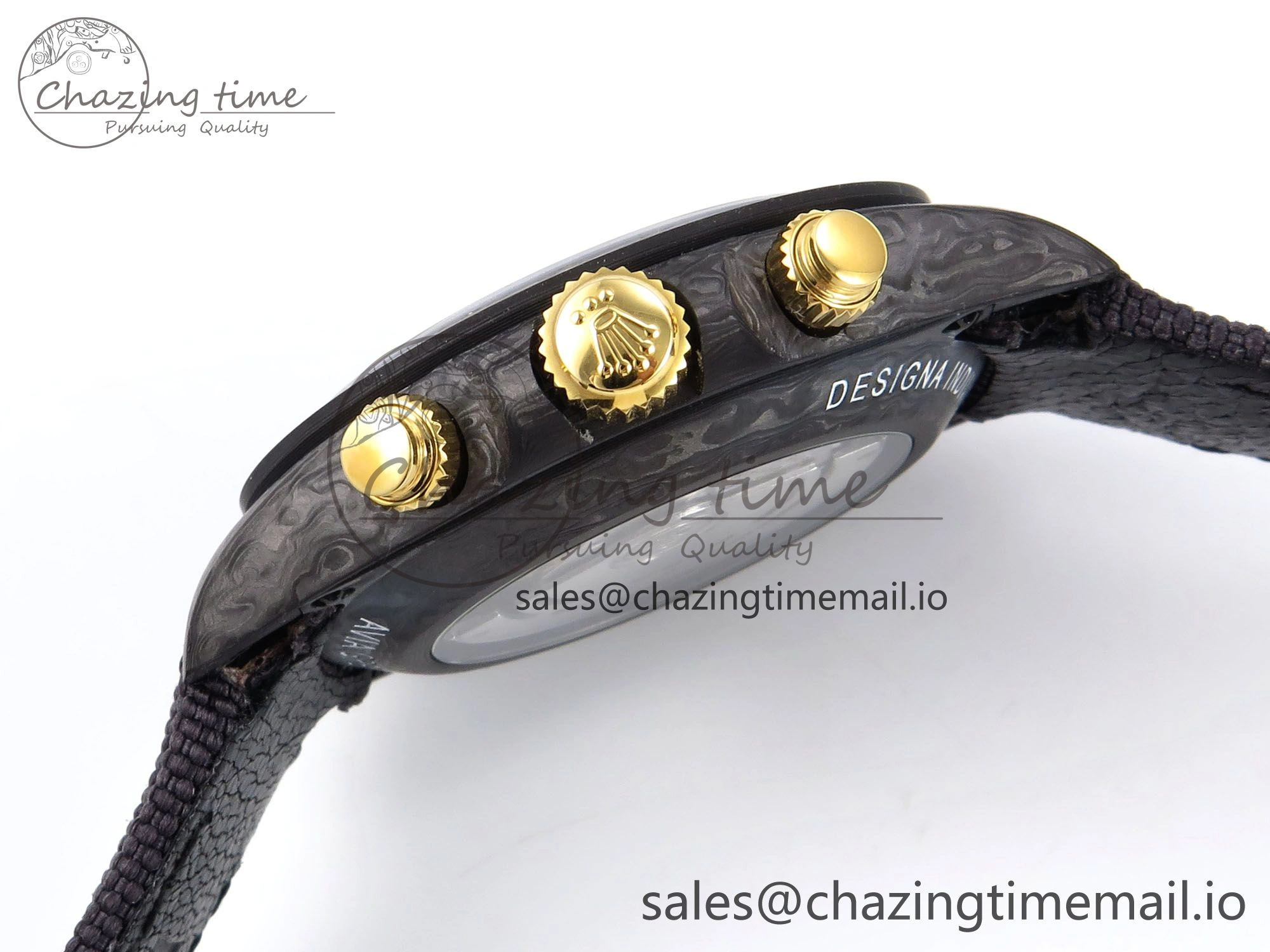 Daytona DIW “AVIA GREY” Carbon DIWF 1:1 Best Edition Gray Yellow Dial on Black Nylon Strap SH4130