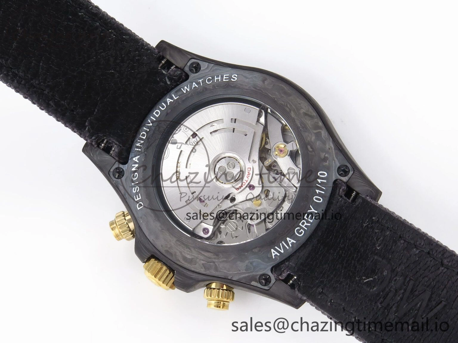 Daytona DIW “AVIA GREY” Carbon DIWF 1:1 Best Edition Gray Yellow Dial on Black Nylon Strap SH4130