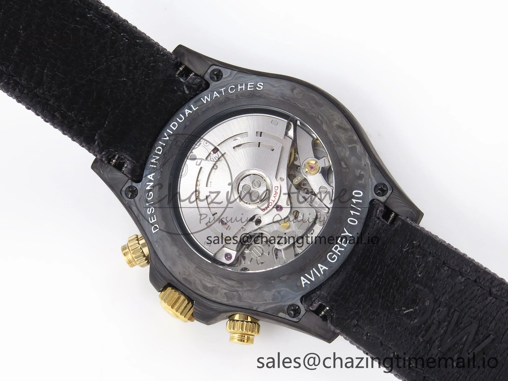 Daytona DIW “AVIA GREY” Carbon DIWF 1:1 Best Edition Gray Yellow Dial on Black Nylon Strap SH4130