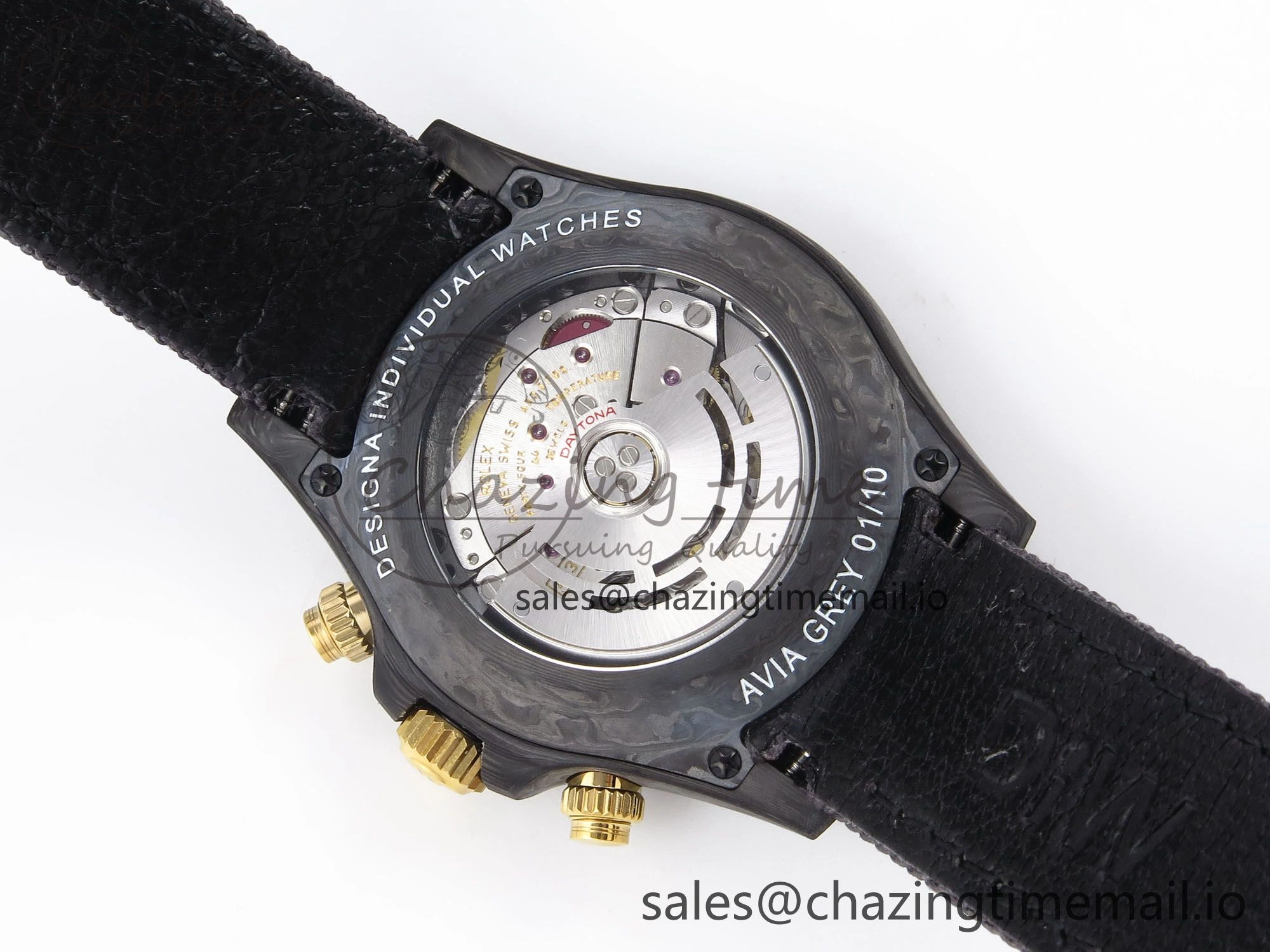 Daytona DIW “AVIA GREY” Carbon DIWF 1:1 Best Edition Gray Yellow Dial on Black Nylon Strap SH4130