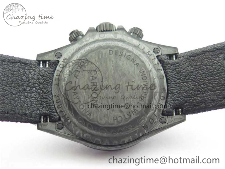 Daytona DIW All Black Carbon Noob 1:1 Best Edition Black Dial on Black Nylon Strap SA4130
