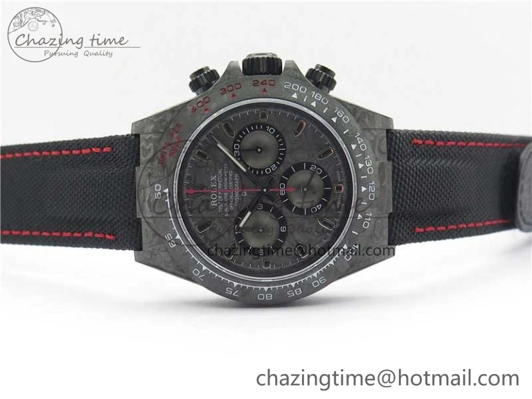 Daytona DIW All Black Carbon Noob 1:1 Best Edition Black Dial on Black Nylon Strap SA4130