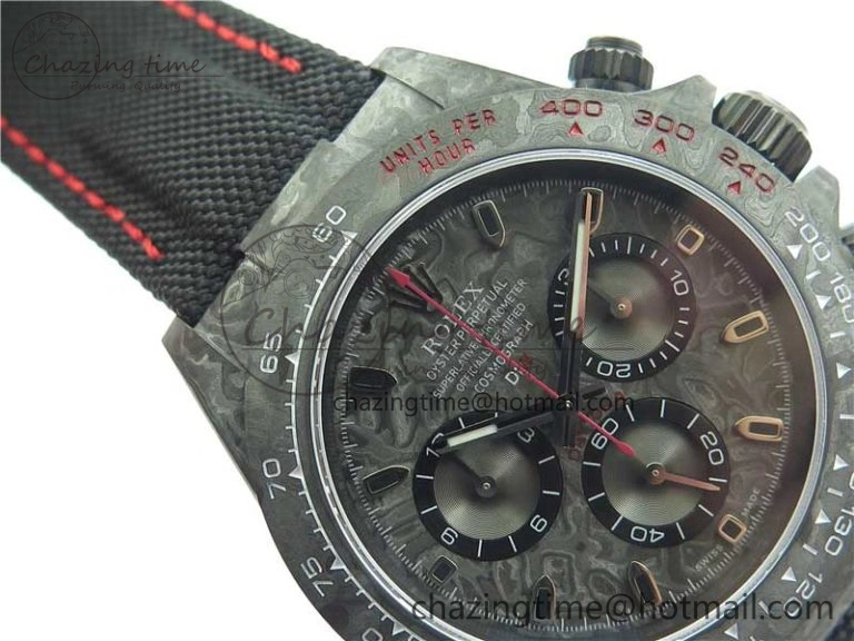 Daytona DIW All Black Carbon Noob 1:1 Best Edition Black Dial on Black Nylon Strap SA4130