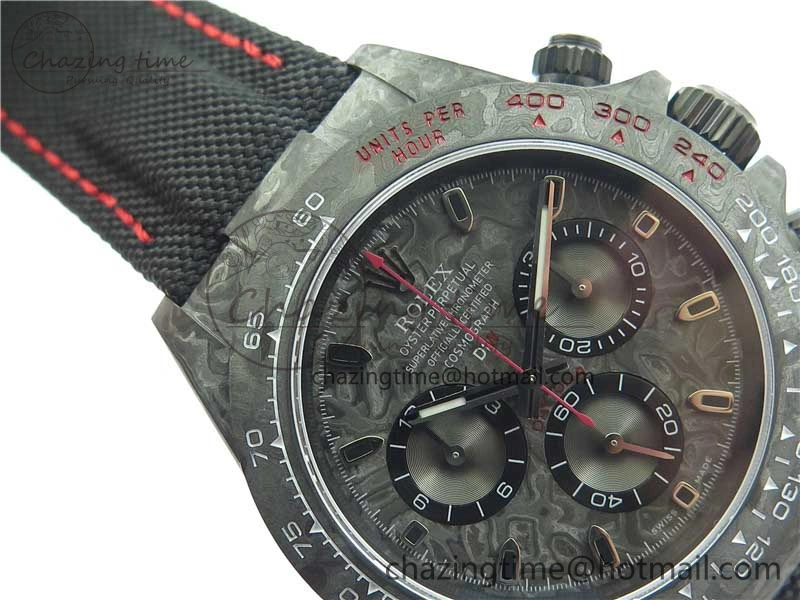 Daytona DIW All Black Carbon Noob 1:1 Best Edition Black Dial on Black Nylon Strap SA4130