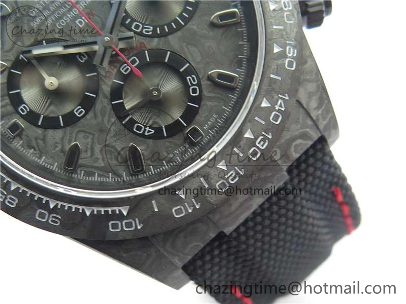 Daytona DIW All Black Carbon Noob 1:1 Best Edition Black Dial on Black Nylon Strap SA4130