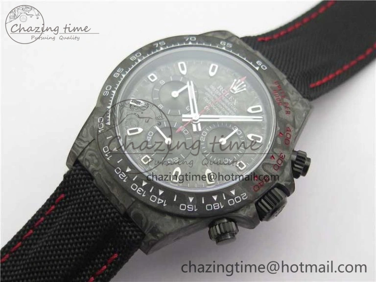 Daytona DIW All Black Carbon Noob 1:1 Best Edition Black Dial on Black Nylon Strap SA4130