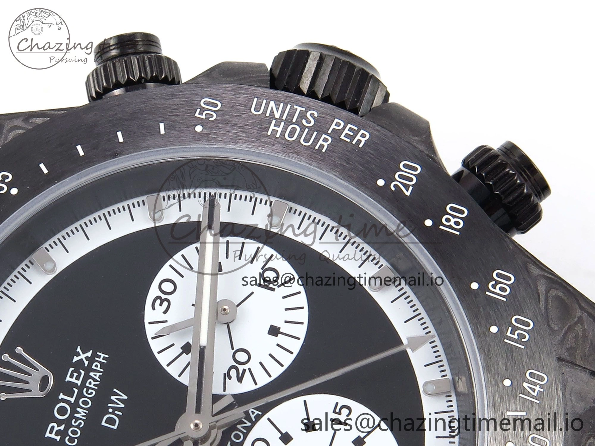 Daytona DIW Black Carbon DIWF 1:1 Best Edition Black White Dial on Black Nylon Strap SH4130