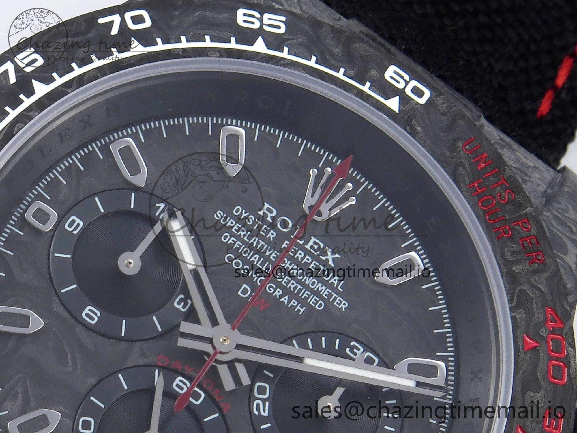 Daytona DIW Black Carbon DIWF Best Edition Carbon Dial on Black Nylon Strap DD4801