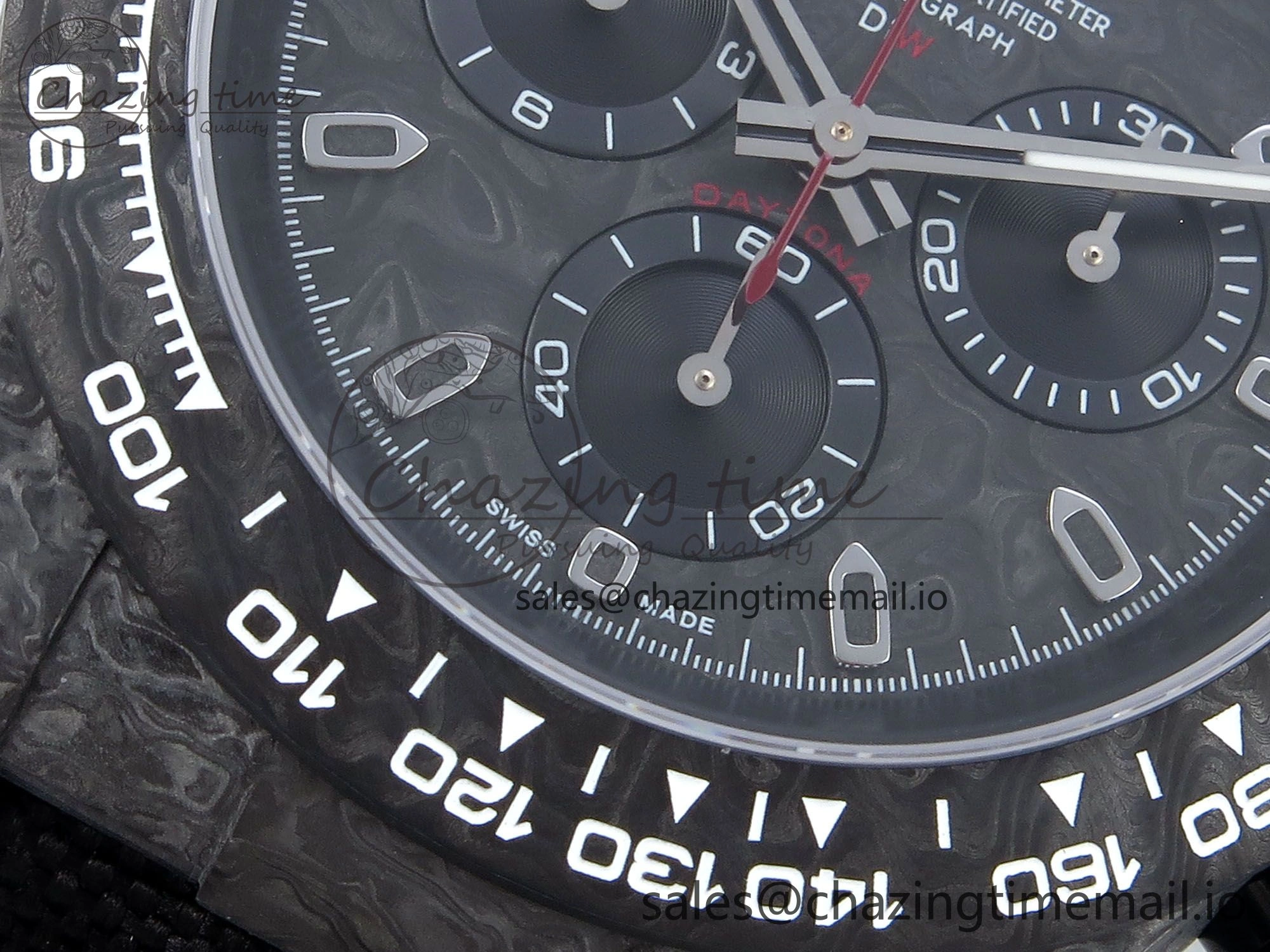 Daytona DIW Black Carbon DIWF Best Edition Carbon Dial on Black Nylon Strap DD4801