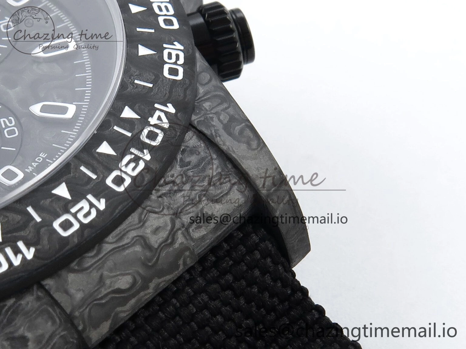 Daytona DIW Black Carbon DIWF Best Edition Carbon Dial on Black Nylon Strap DD4801