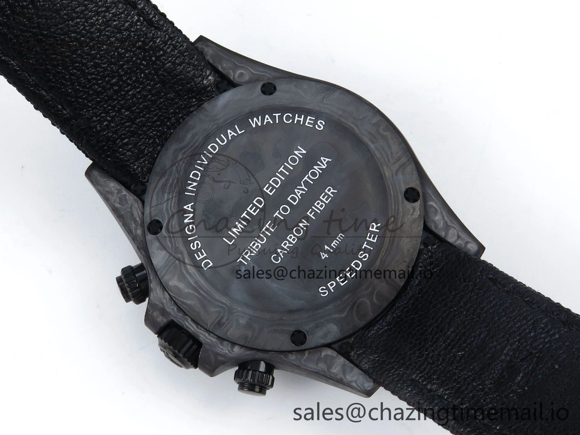 Daytona DIW Black Carbon DIWF Best Edition Carbon Dial on Black Nylon Strap DD4801