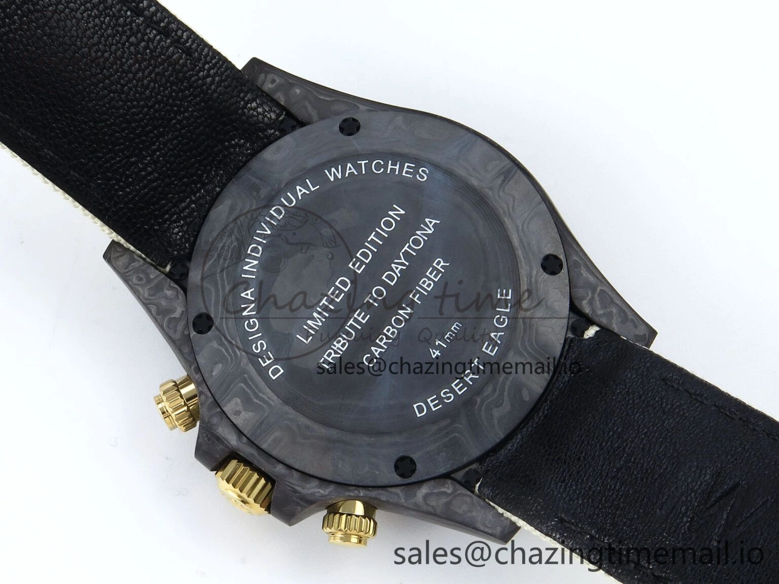 Daytona DIW Black Carbon DIWF Best Edition Cream Dial on Cream Nylon Strap DD4801