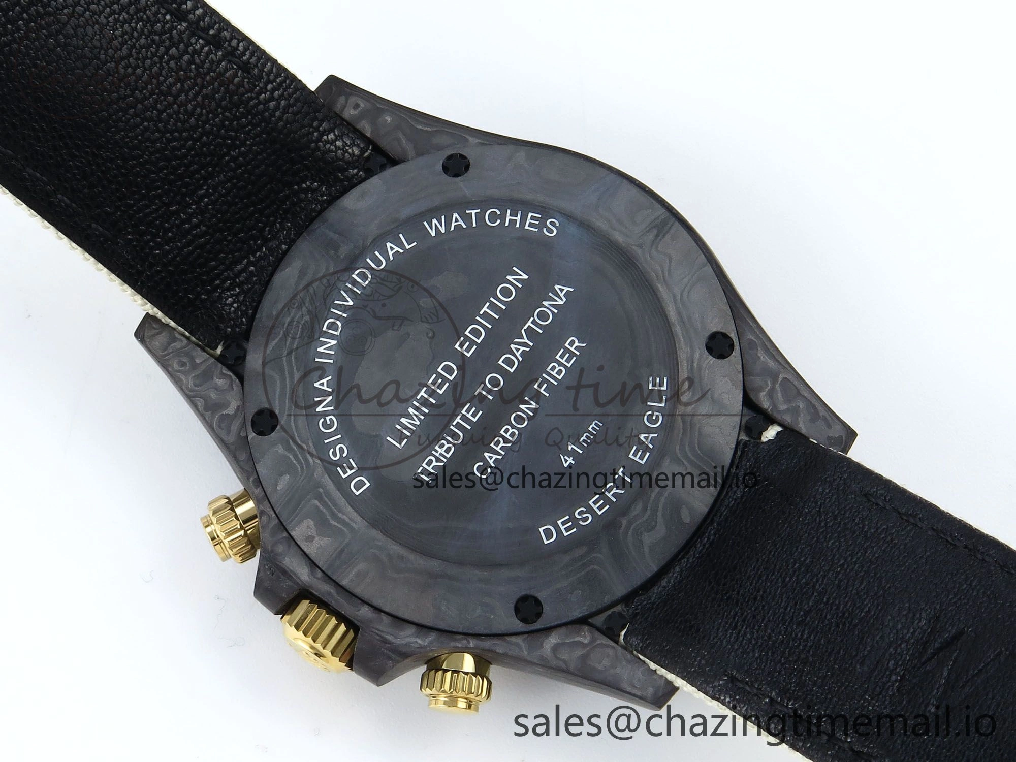 Daytona DIW Black Carbon DIWF Best Edition Cream Dial on Cream Nylon Strap DD4801