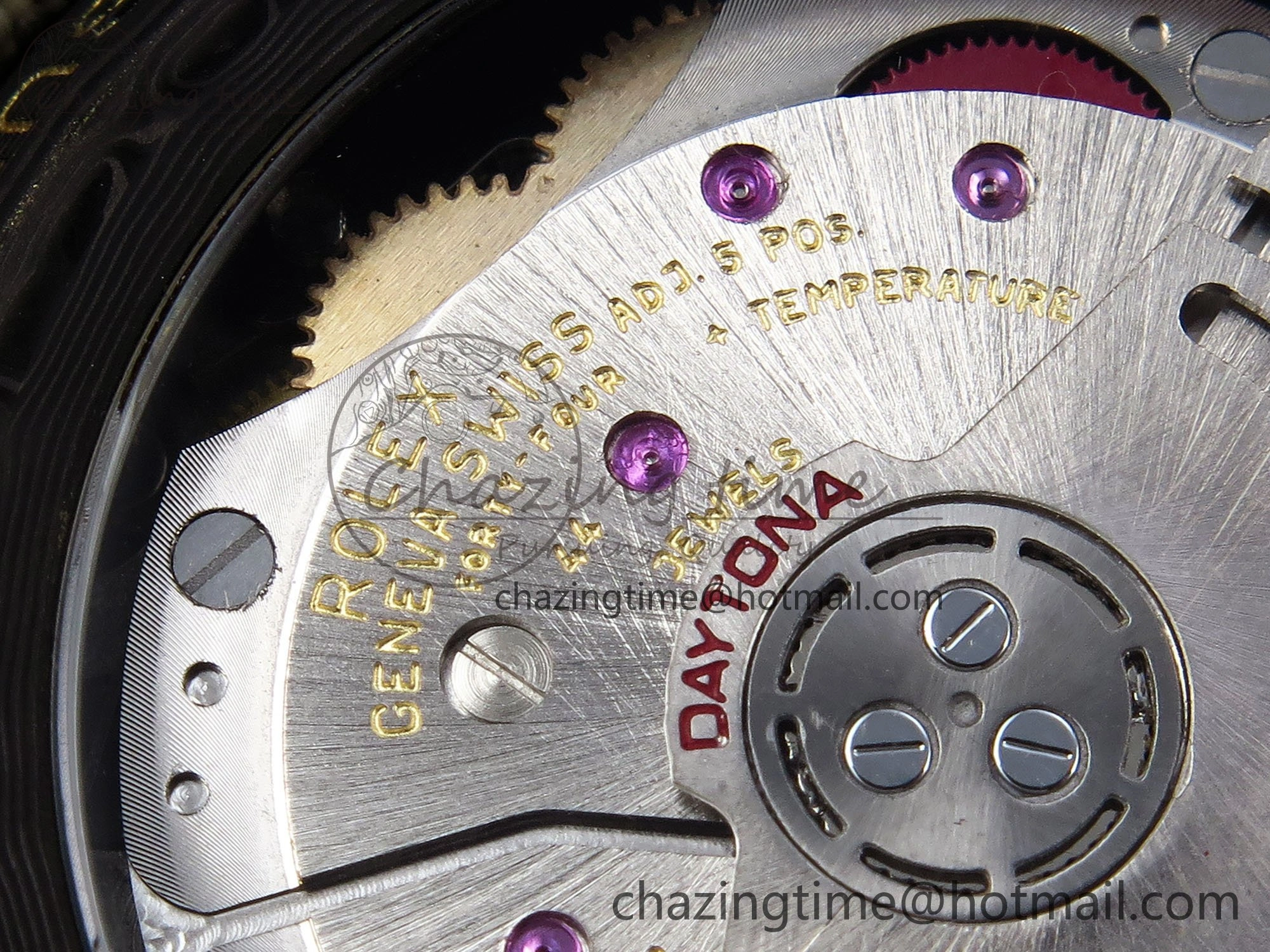 Daytona DIW Carbon Case DIWF Edition Black Dial Rainbow Diamonds Bezel on Brown Nylon Strap A7750