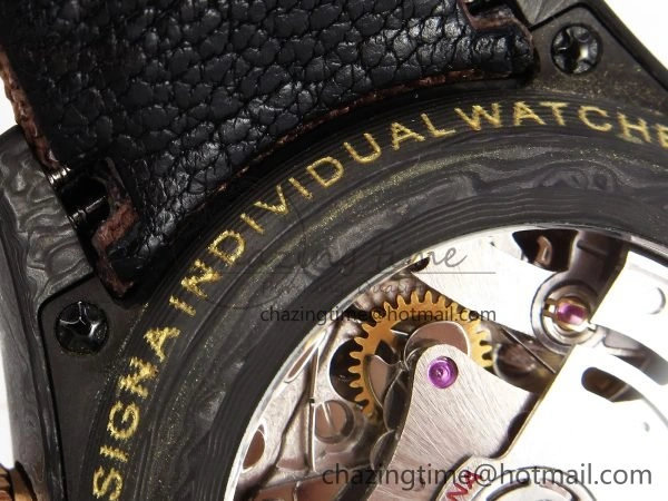 Daytona DIW Carbon Case DIWF Edition Black Dial Rainbow Diamonds Bezel on Brown Nylon Strap A7750