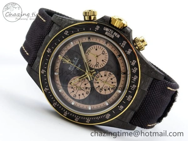 Daytona DIW Carbon Case DIWF Edition Carbon Cream Dial on Black Nylon Strap A7750