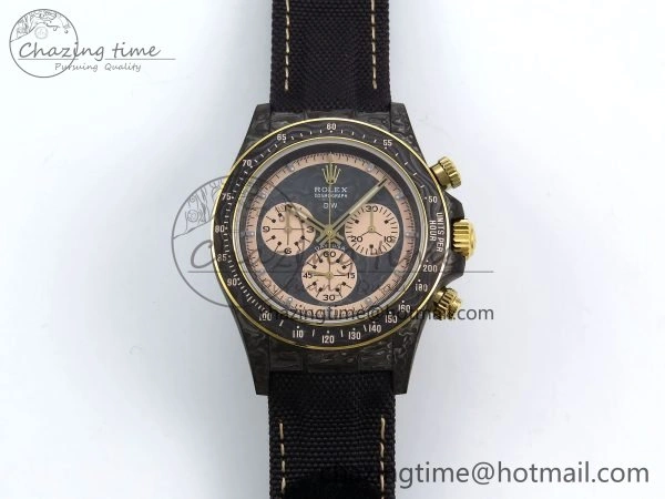 Daytona DIW Carbon Case DIWF Edition Carbon Cream Dial on Black Nylon Strap A7750