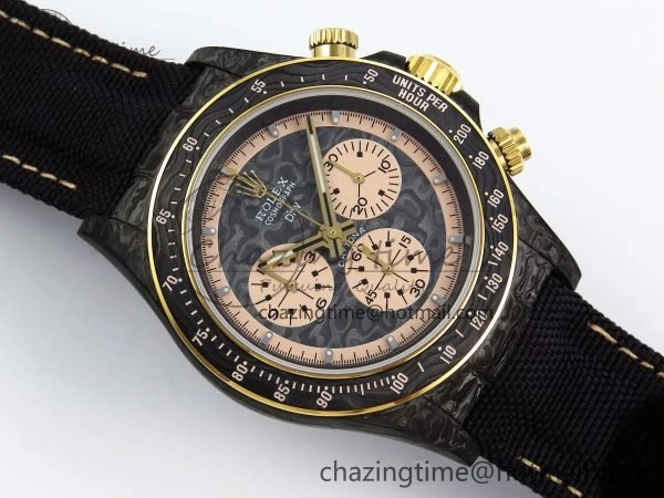 Daytona DIW Carbon Case DIWF Edition Carbon Cream Dial on Black Nylon Strap A7750