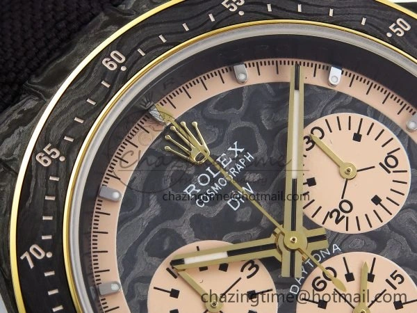 Daytona DIW Carbon Case DIWF Edition Carbon Cream Dial on Black Nylon Strap A7750
