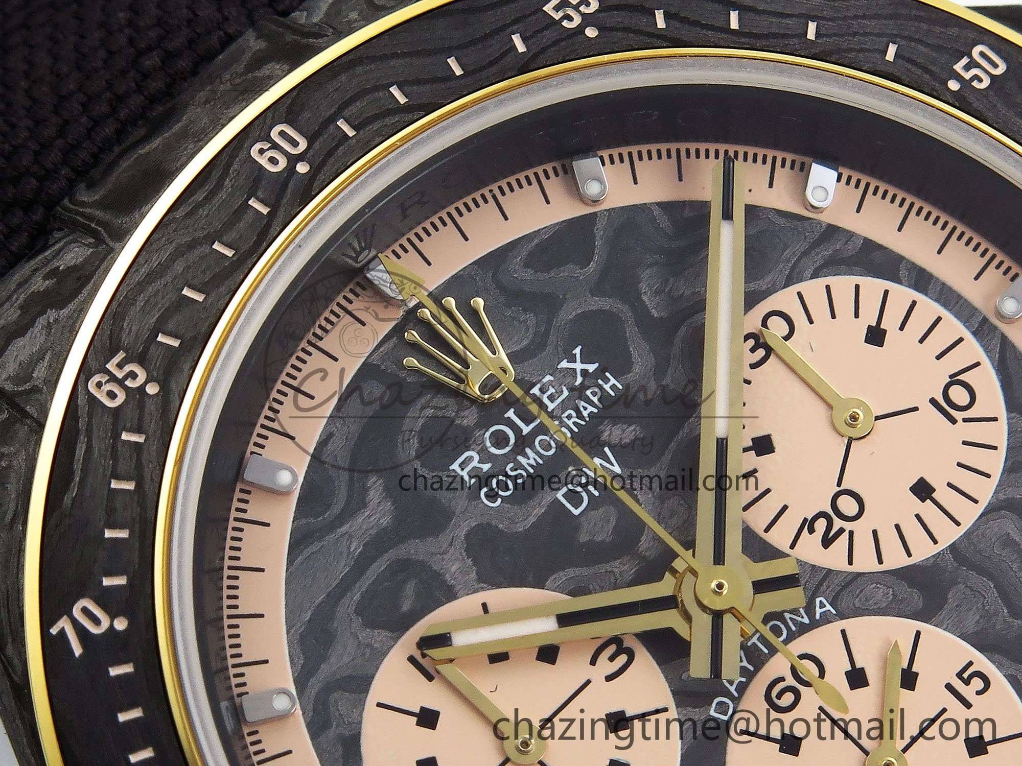 Daytona DIW Carbon Case DIWF Edition Carbon Cream Dial on Black Nylon Strap A7750