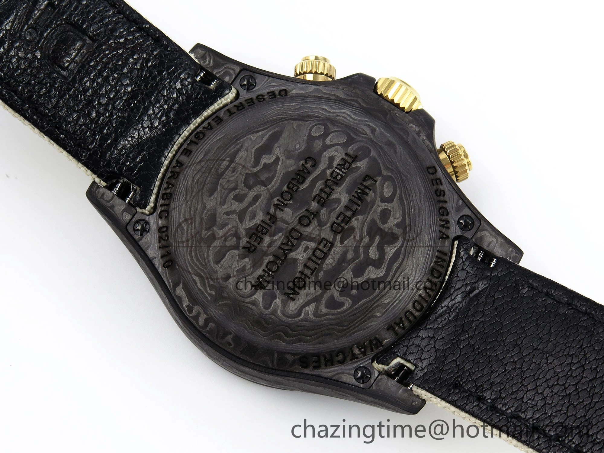 Daytona DIW Carbon Case DIWF Edition Cream Brown Dial on White Nylon Strap A7750
