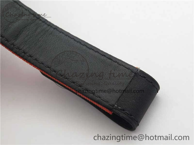 Daytona DIW Carbon Case and Bezel Black Orange Dial on Orange Nylon Strap A7750
