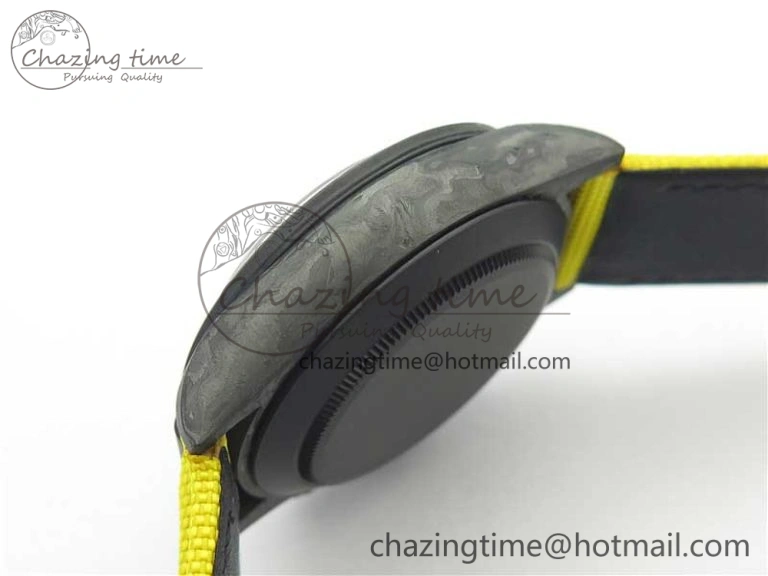 Daytona DIW Carbon Case and Bezel Black Yellow Dial on Yellow Nylon Strap A7750
