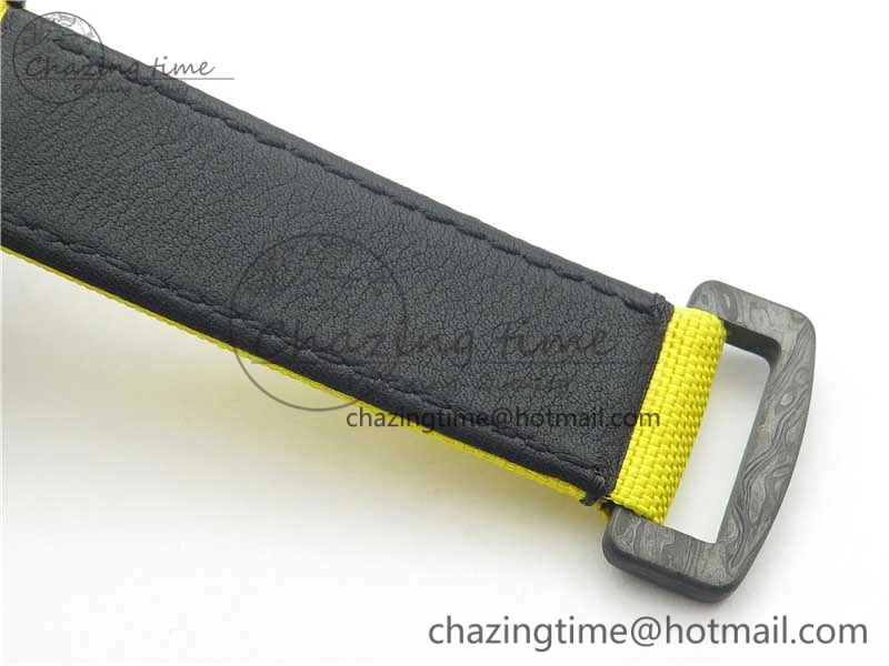 Daytona DIW Carbon Case and Bezel Black Yellow Dial on Yellow Nylon Strap A7750