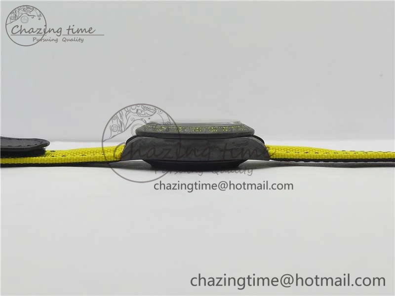 Daytona DIW Carbon Case and Bezel Black Yellow Dial on Yellow Nylon Strap A7750