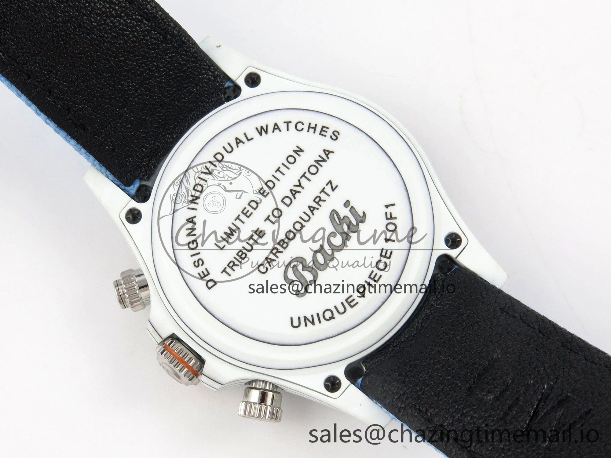 Daytona DIW Carbon Case and Bezel DIWF Edition Black Dial on Blue Nylon Strap A7750