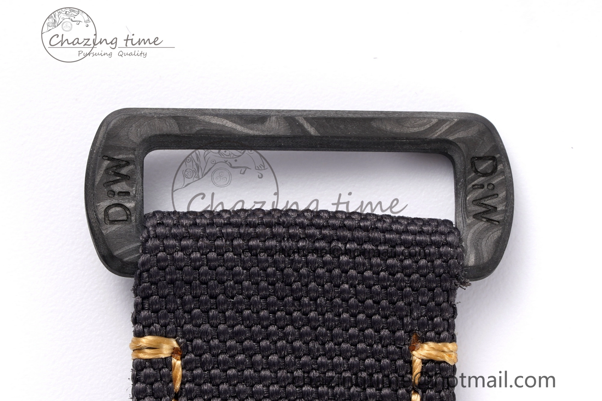 Daytona DIW Carbon Case and Bezel DIWF Edition Black Gold Dial on Black Nylon Strap A7750