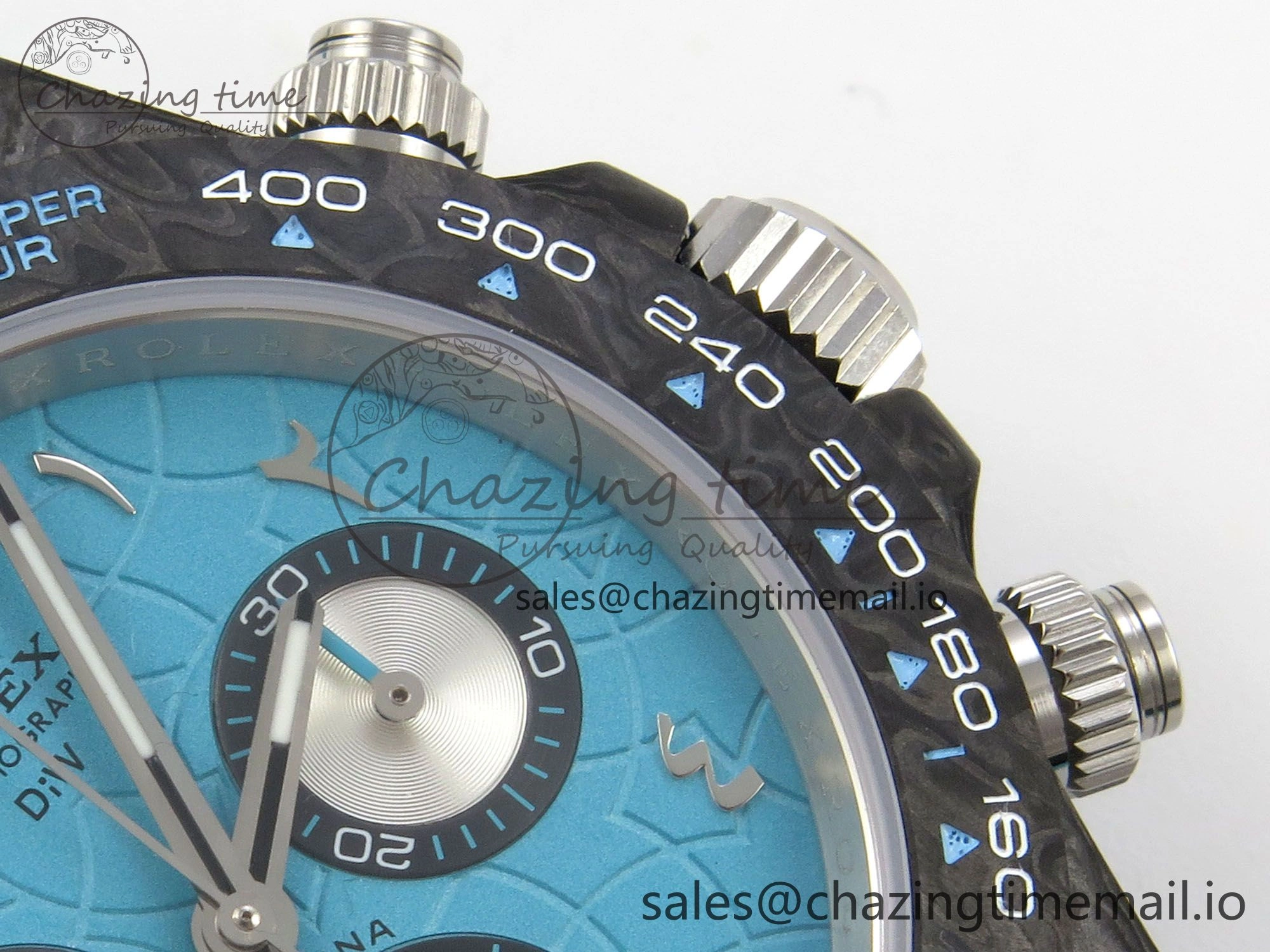 Daytona DIW Carbon Case and Bezel DIWF Edition Blue Dial on Blue Nylon Strap A7750