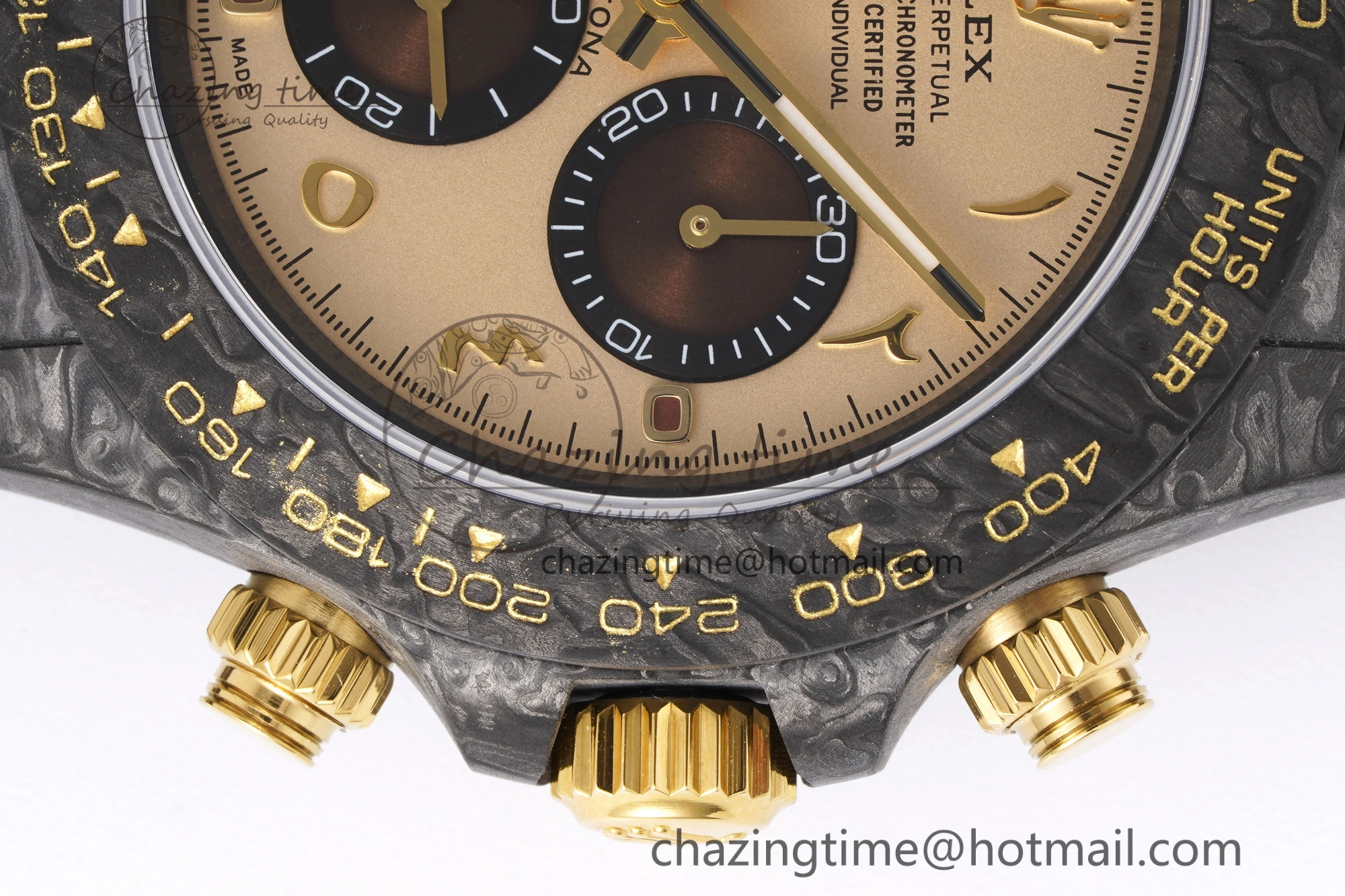 Daytona DIW Carbon Case and Bezel DIWF Edition Brown Arabic Dial on Brown Nylon Strap A7750