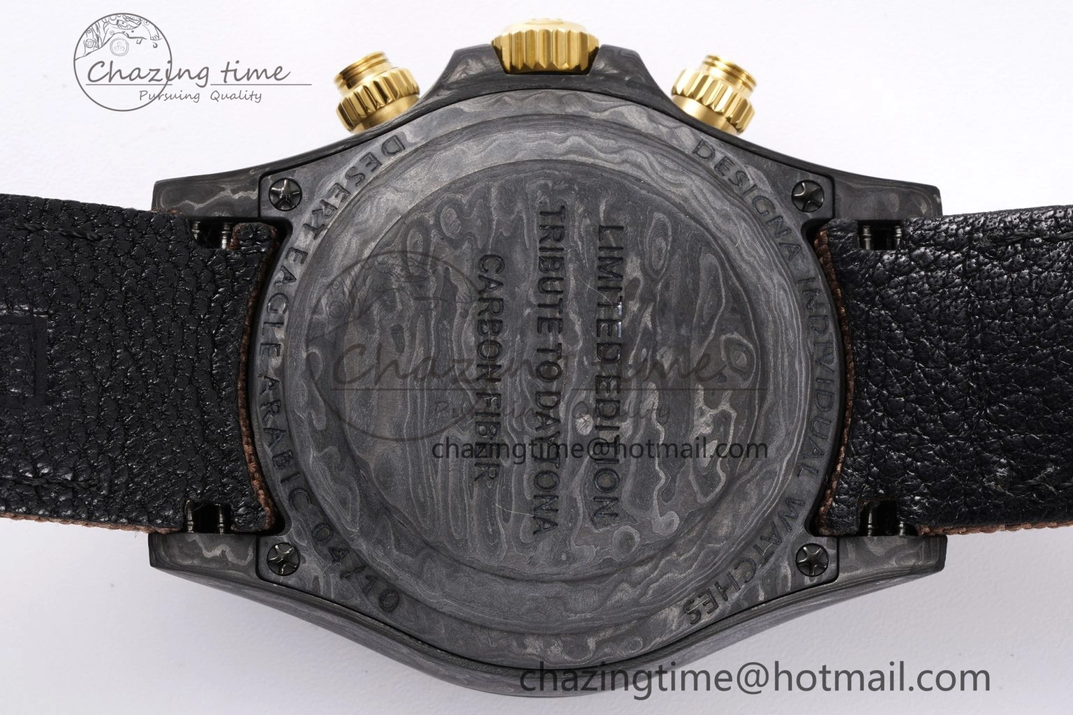 Daytona DIW Carbon Case and Bezel DIWF Edition Brown Arabic Dial on Brown Nylon Strap A7750