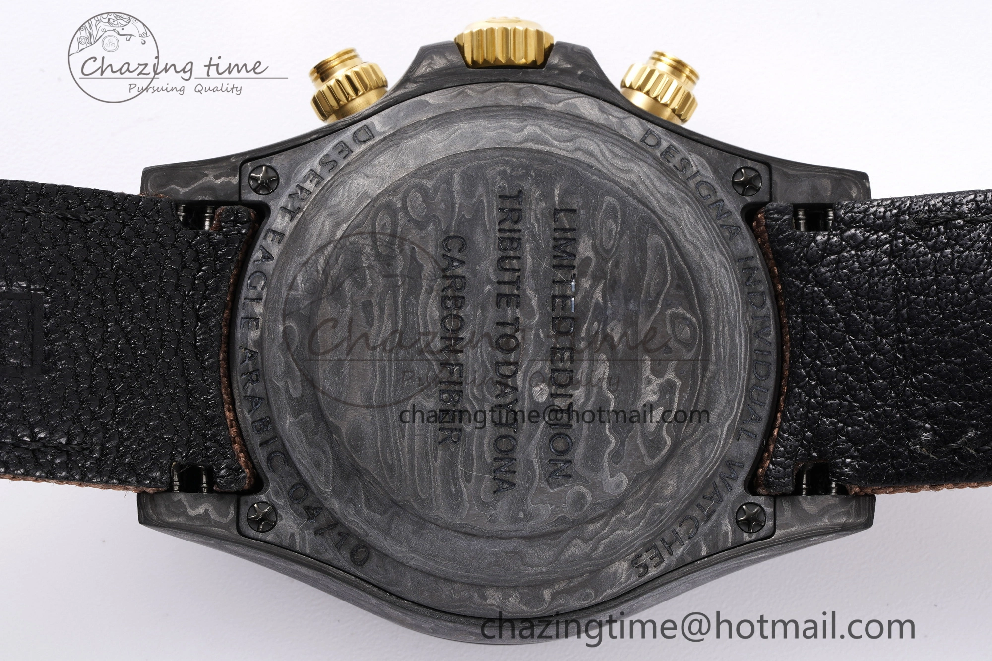Daytona DIW Carbon Case and Bezel DIWF Edition Brown Arabic Dial on Brown Nylon Strap A7750