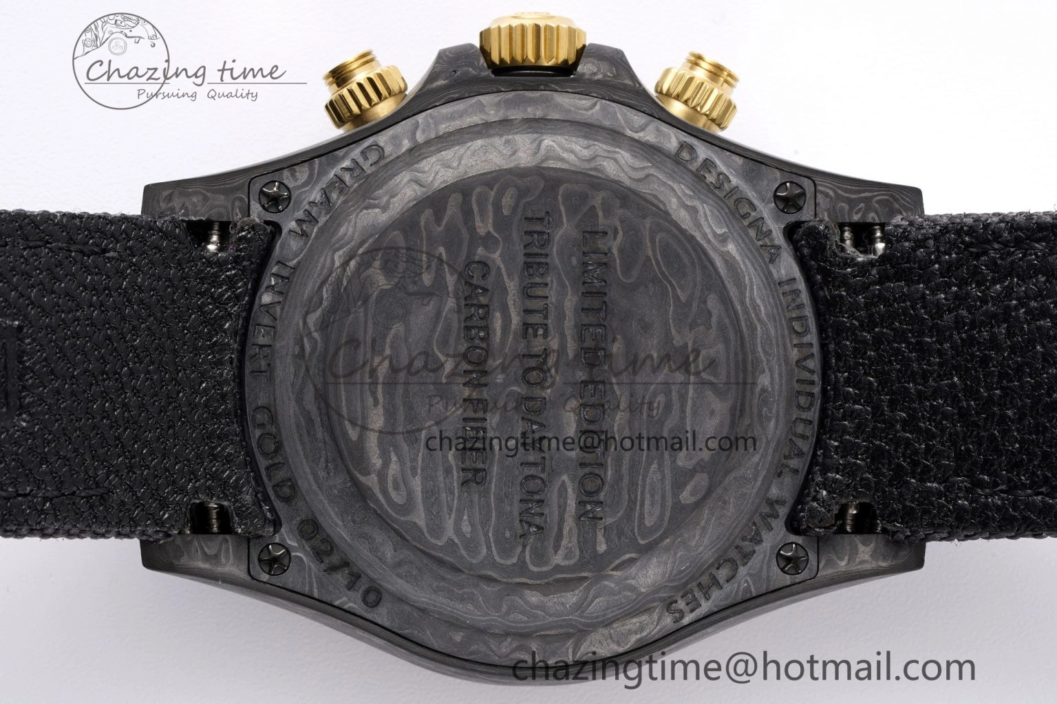 Daytona DIW Carbon Case and Bezel DIWF Edition Gray Plane Dial on Black Nylon Strap A7750