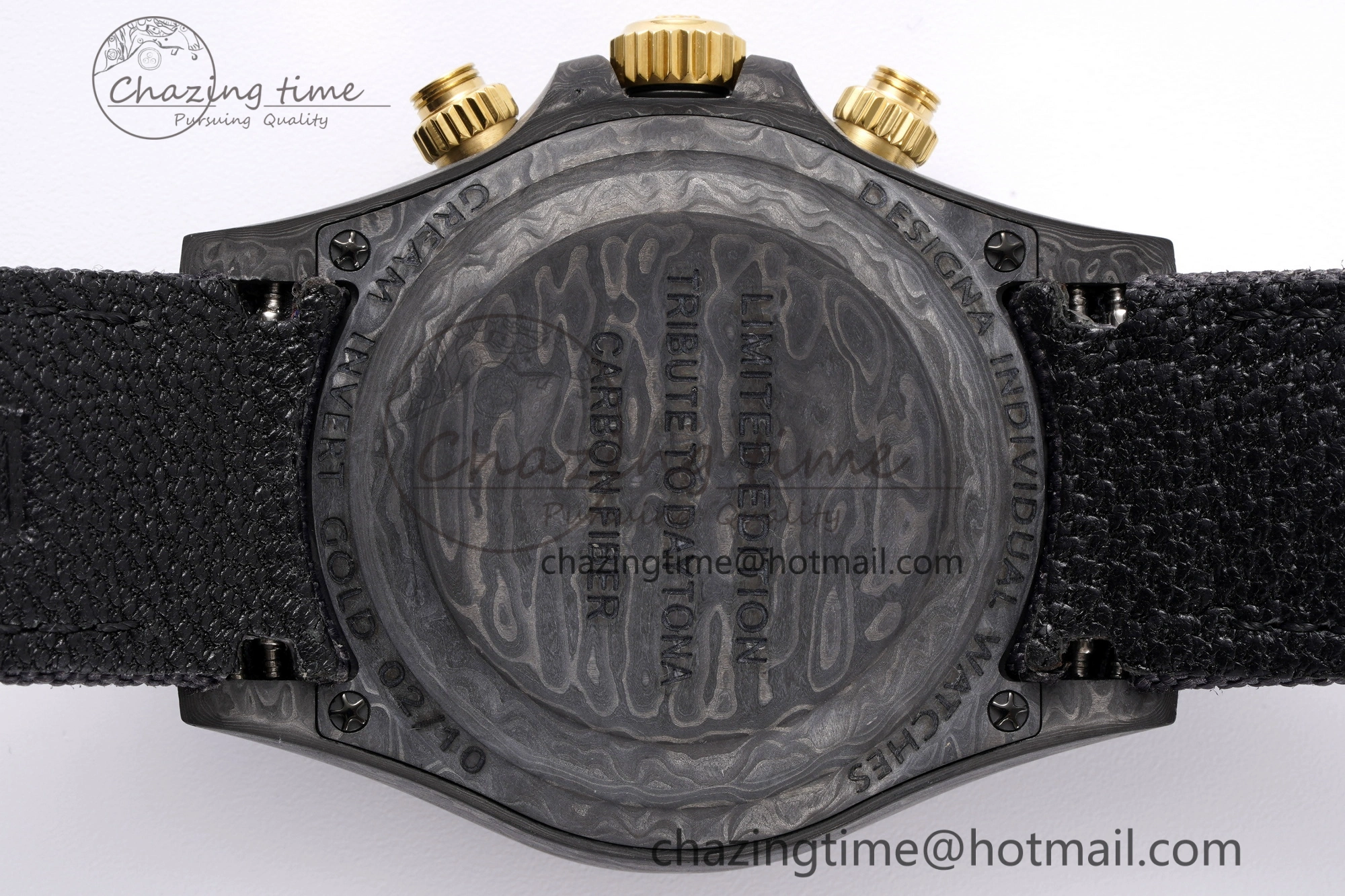 Daytona DIW Carbon Case and Bezel DIWF Edition Gray Plane Dial on Black Nylon Strap A7750