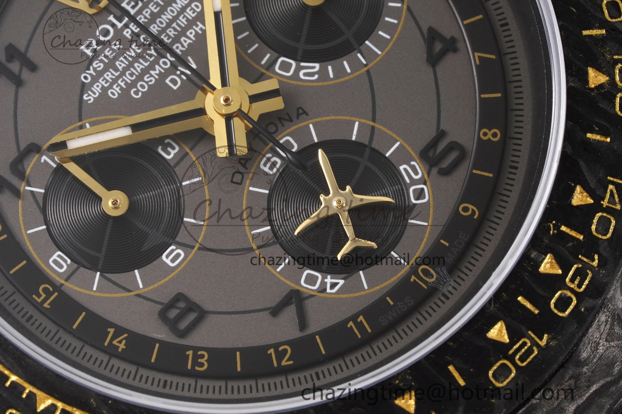 Daytona DIW Carbon Case and Bezel DIWF Edition Gray Plane Dial on Black Nylon Strap A7750