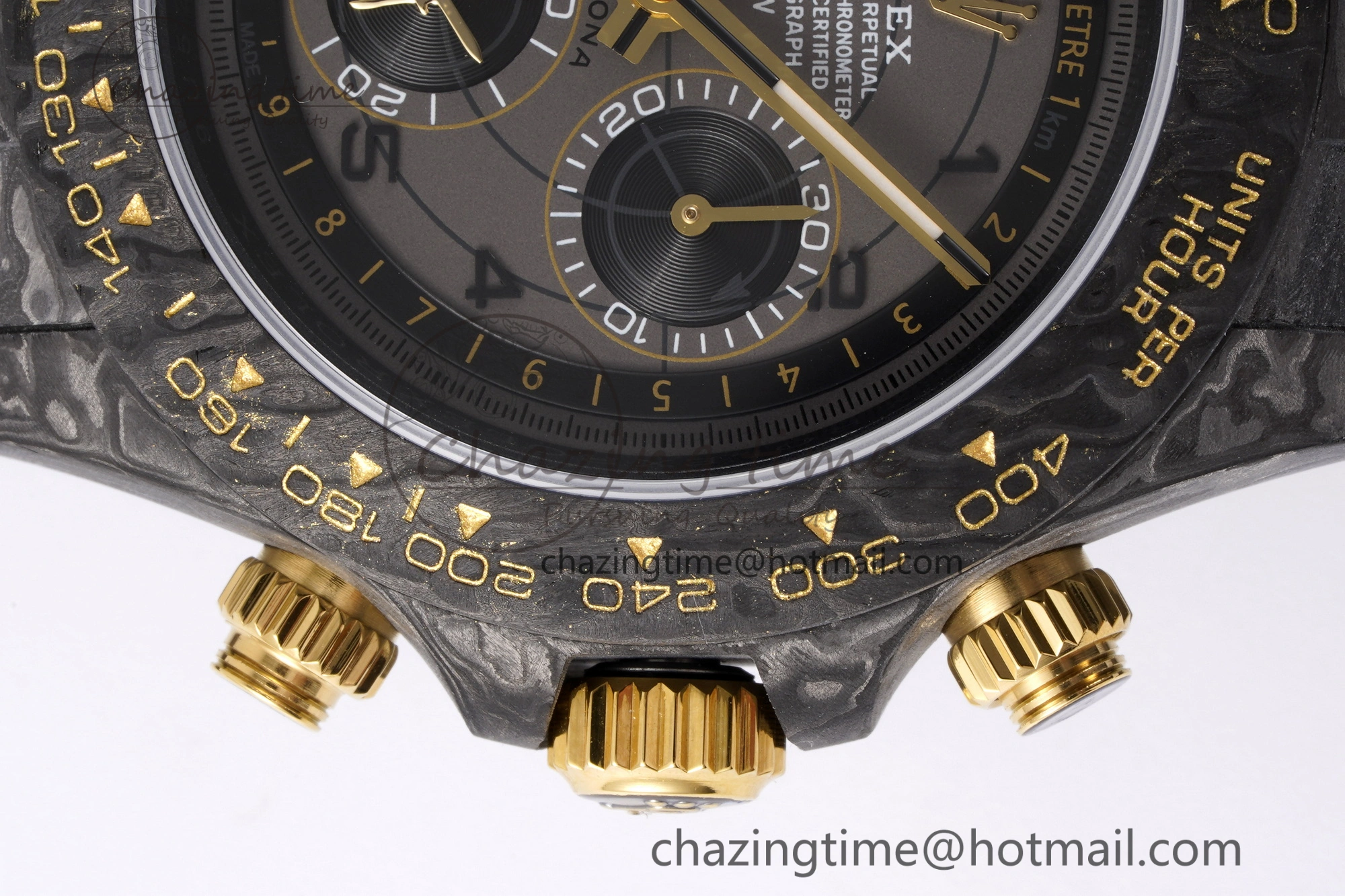 Daytona DIW Carbon Case and Bezel DIWF Edition Gray Plane Dial on Black Nylon Strap A7750