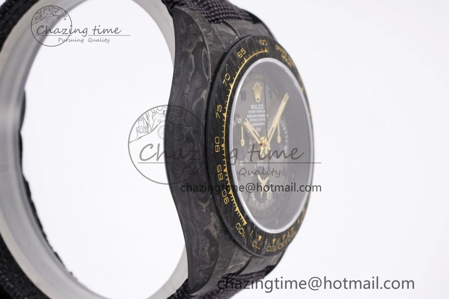 Daytona DIW Carbon Case and Bezel DIWF Edition Gray Plane Dial on Black Nylon Strap A7750