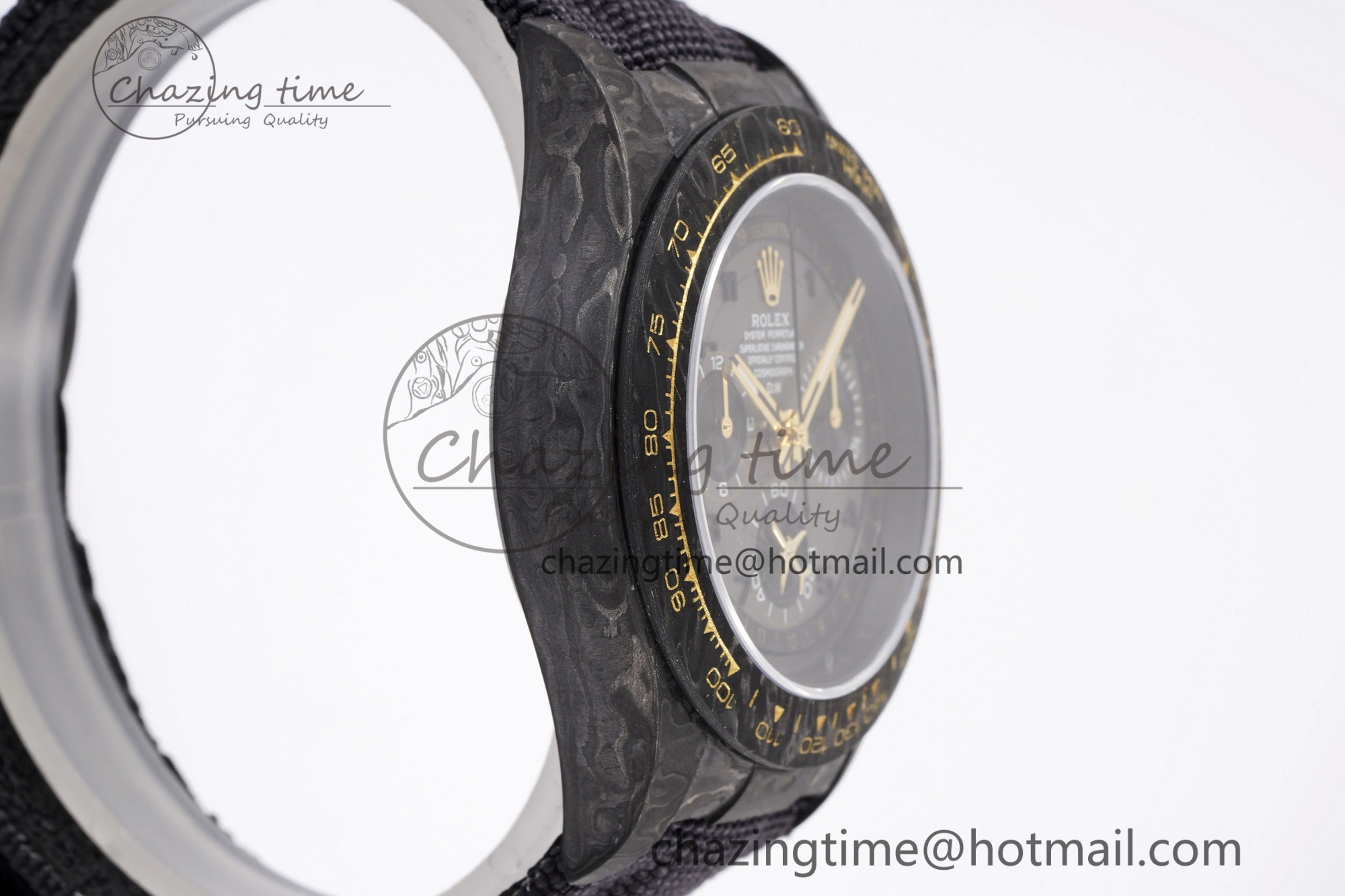 Daytona DIW Carbon Case and Bezel DIWF Edition Gray Plane Dial on Black Nylon Strap A7750