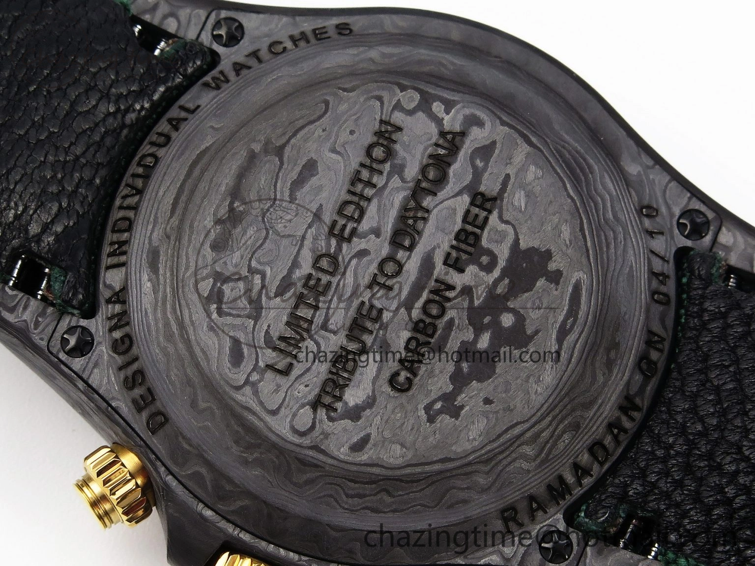 Daytona DIW Carbon Case and Bezel DIWF Edition Green YG Dial on Green Nylon Strap A7750