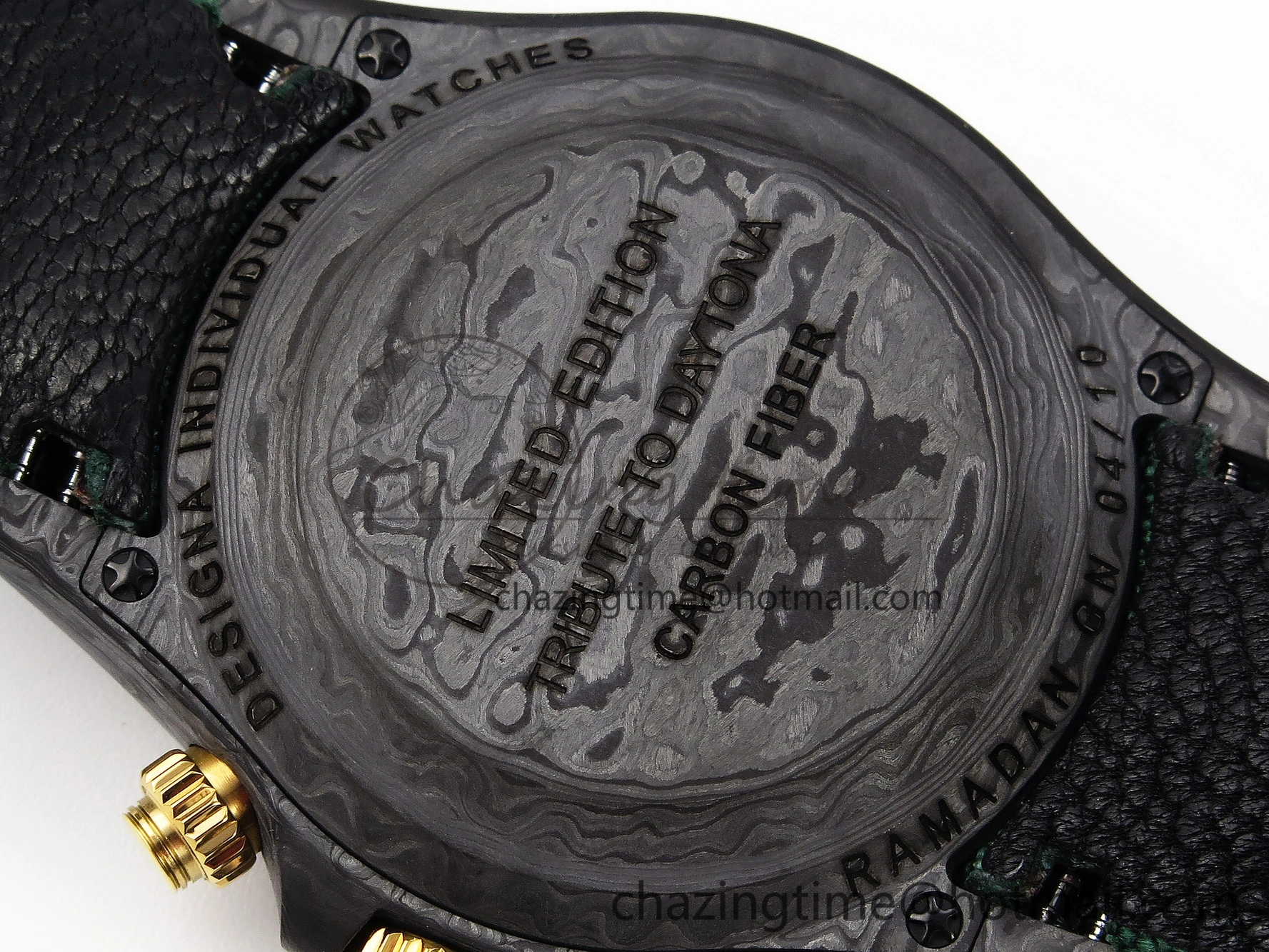 Daytona DIW Carbon Case and Bezel DIWF Edition Green YG Dial on Green Nylon Strap A7750