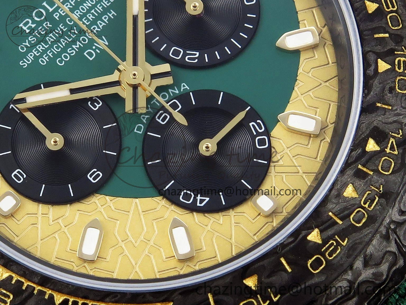 Daytona DIW Carbon Case and Bezel DIWF Edition Green YG Dial on Green Nylon Strap A7750