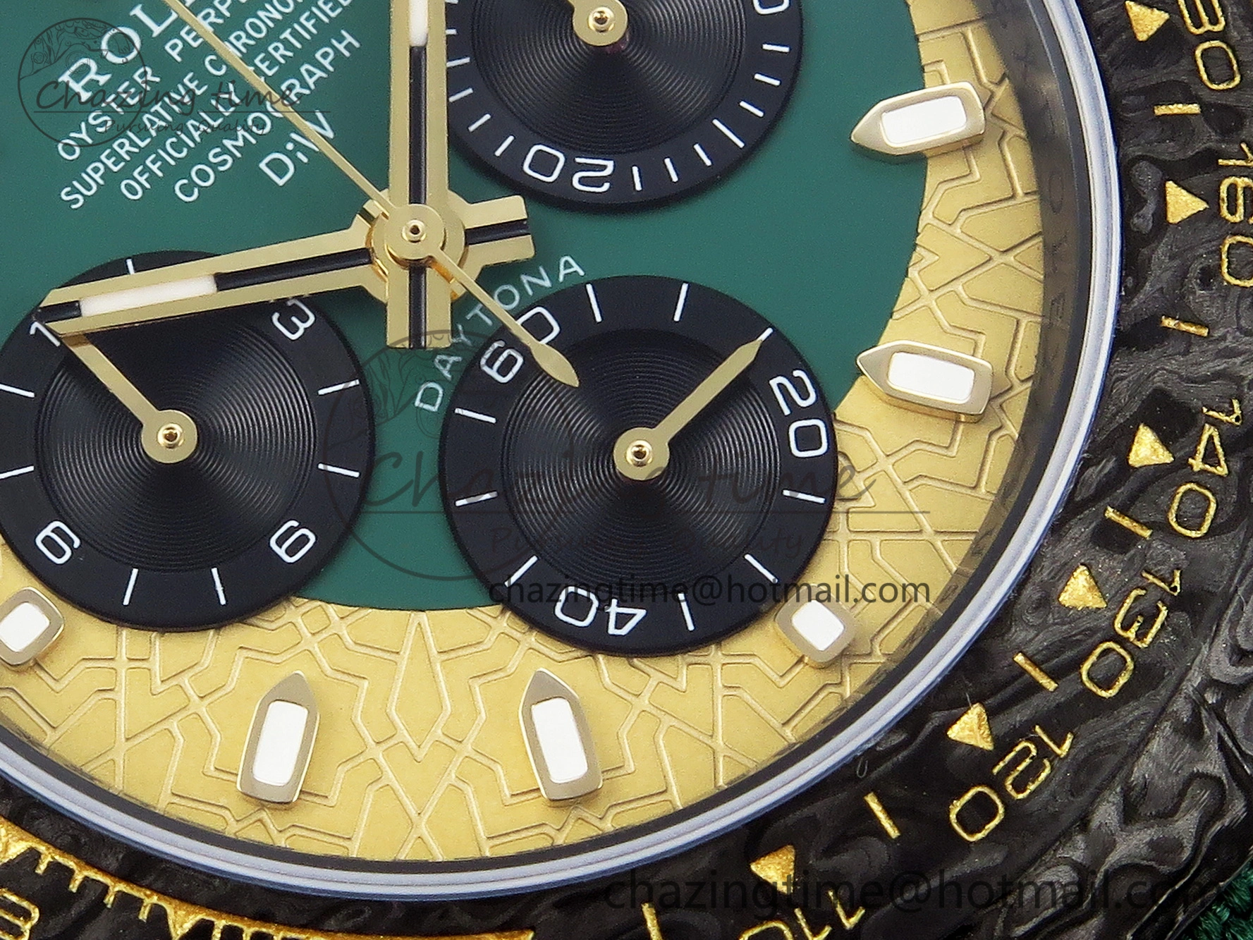 Daytona DIW Carbon Case and Bezel DIWF Edition Green YG Dial on Green Nylon Strap A7750