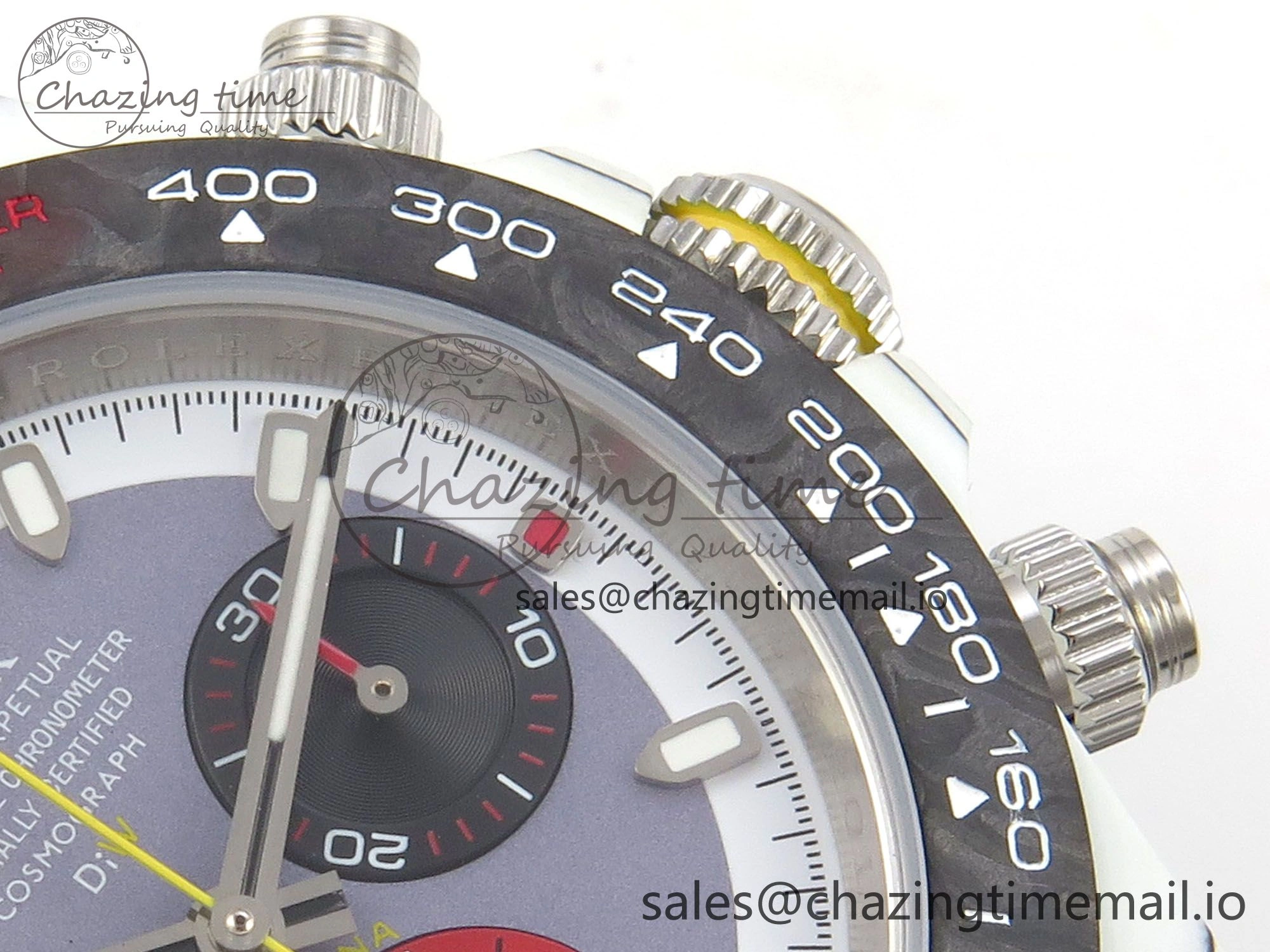 Daytona DIW Carbon Case and Bezel DIWF Edition Grey White Dial on Black Nylon Strap A7750