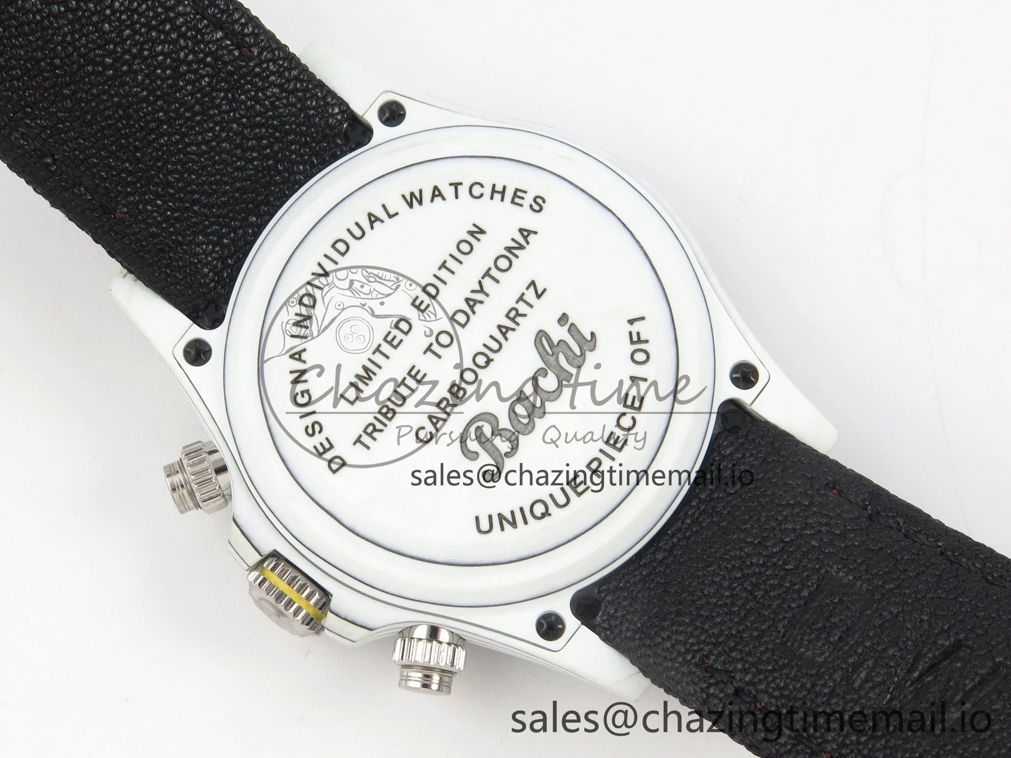 Daytona DIW Carbon Case and Bezel DIWF Edition Grey White Dial on Black Nylon Strap A7750