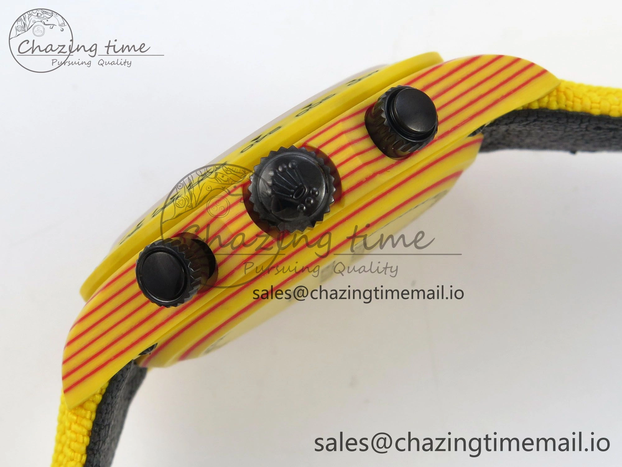 Daytona DIW Carbon Case and Bezel DIWF Edition Red Dial on Yellow Nylon Strap A7750
