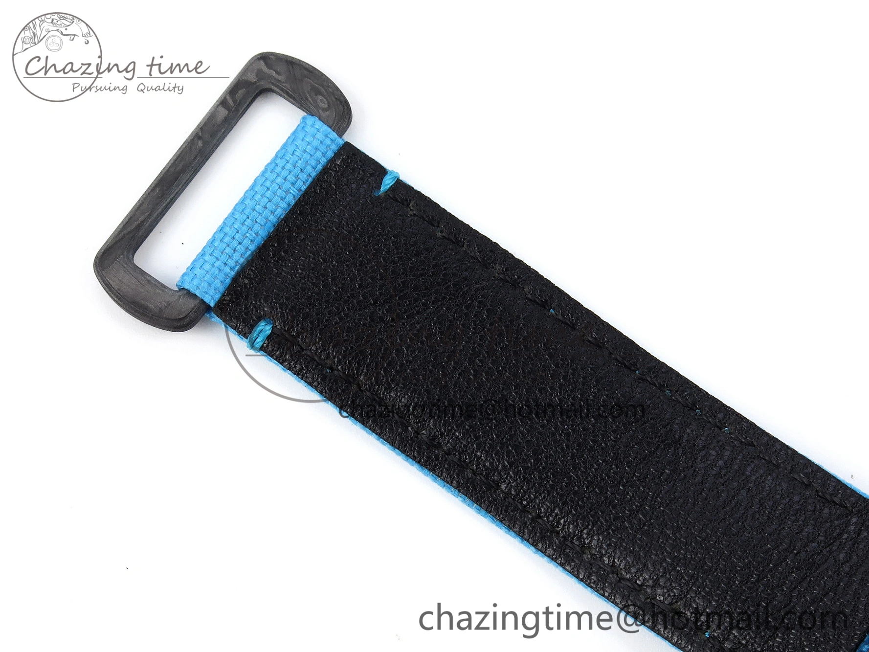 Daytona DIW Carbon Case and Bezel DIWF Edition White Blue Dial on Blue Nylon Strap A7750